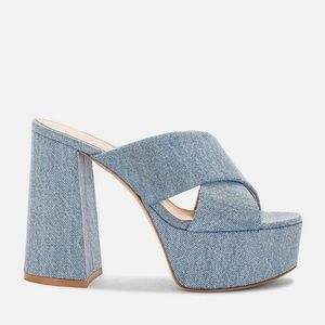 ✨Host Pick✨Gianvito Rossi Sheridan Mule Denim In Stonewash- Sz 39